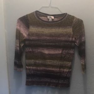 Ann Taylor Loft 3/4 sleeve crew neck sweater M